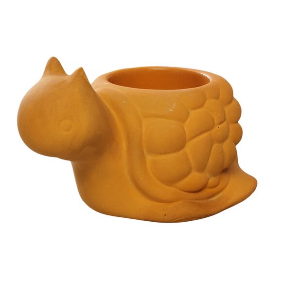PartyLite Snail Tealight Holder Terra Cotta Candle Wee‎ Three Home Decor Retired - Picture 1 of 7